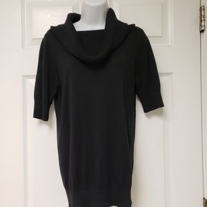 Ann Taylor,Medium Black, sweater, short sleeve,  turtle neck